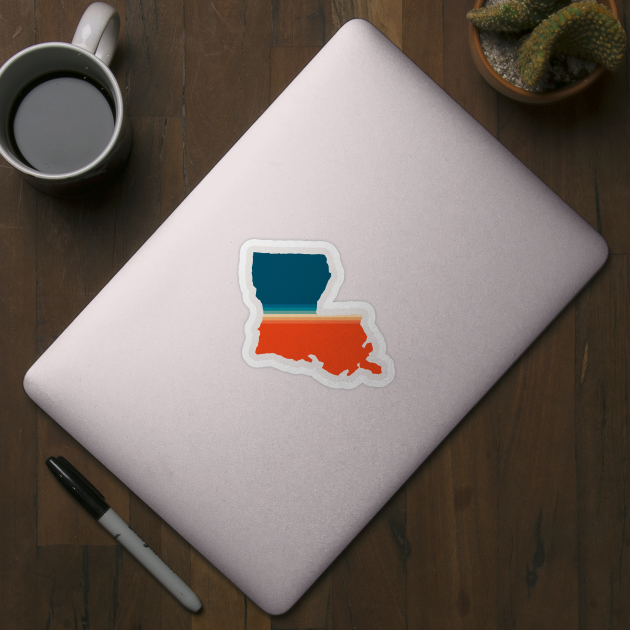 Louisiana State Retro Map by n23tees